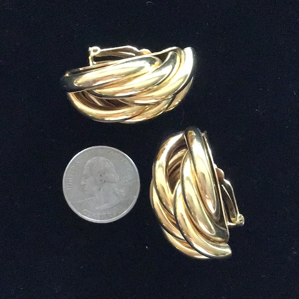 Chain link earrings fashion gold - Picture 4 of 4